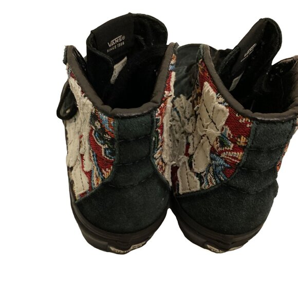 VANS Hazy Bones Sk8-Hi Black Grunge Tapestry Bone Cutout Shoes (M 3.5, W 5.0) - Picture 7 of 10